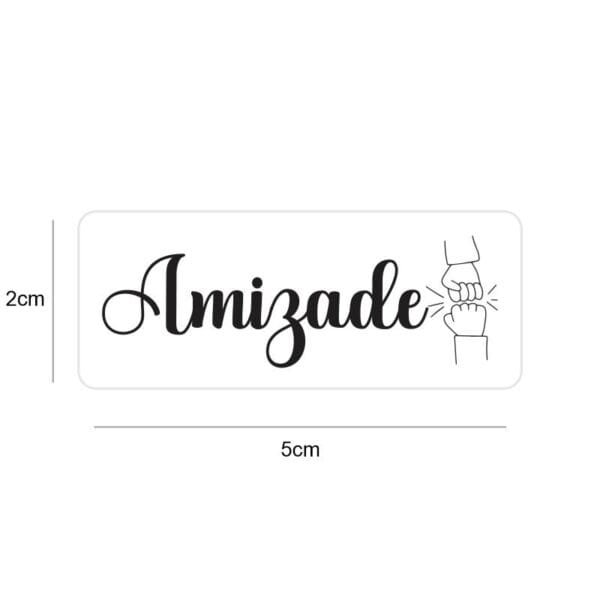 Vinil Transparente - Desejos de Natal - AMIZADE - 5x2cm