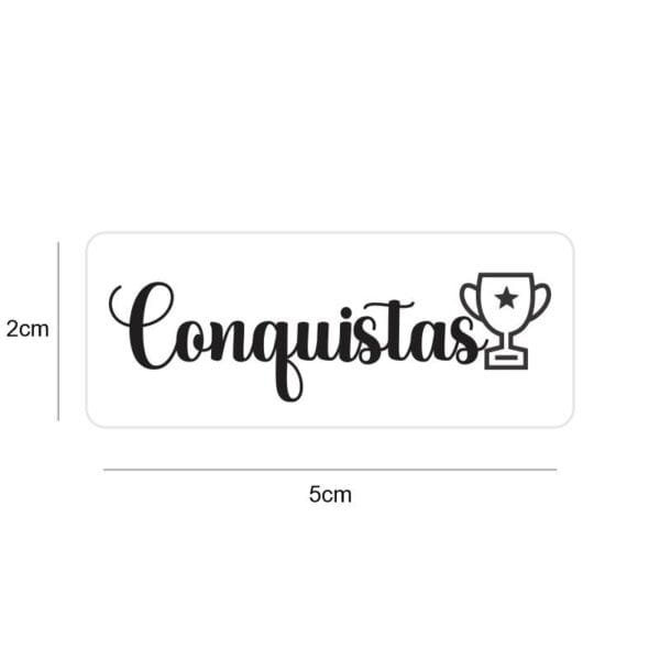 Vinil Transparente - Desejos de Natal - CONQUISTA - 5x2cm