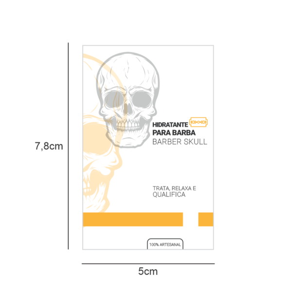 Vinil Brilho - Barber Skull - Hidratante de Barba 5x7,8cm 10 unid