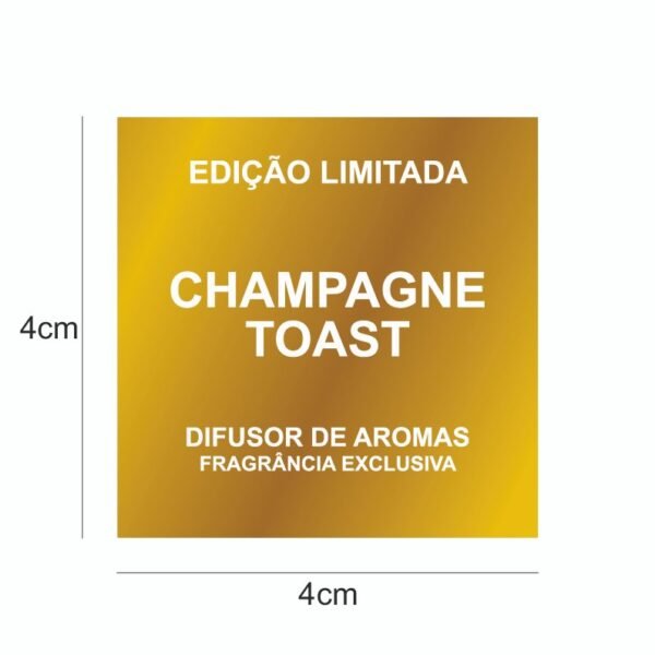 Vinil Metalic Ouro - Champagne Toast PP - Difusor de Aromas 4x4cm - 10 unid