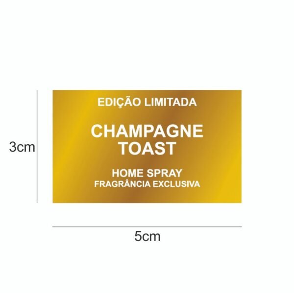 Vinil Metalic Ouro - Champagne Toast PP - Home Spray 5x3cm - 10 unid
