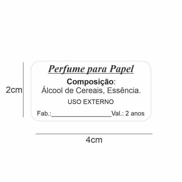 Etiqueta de Segurança Perfume para Papel 4x2cm