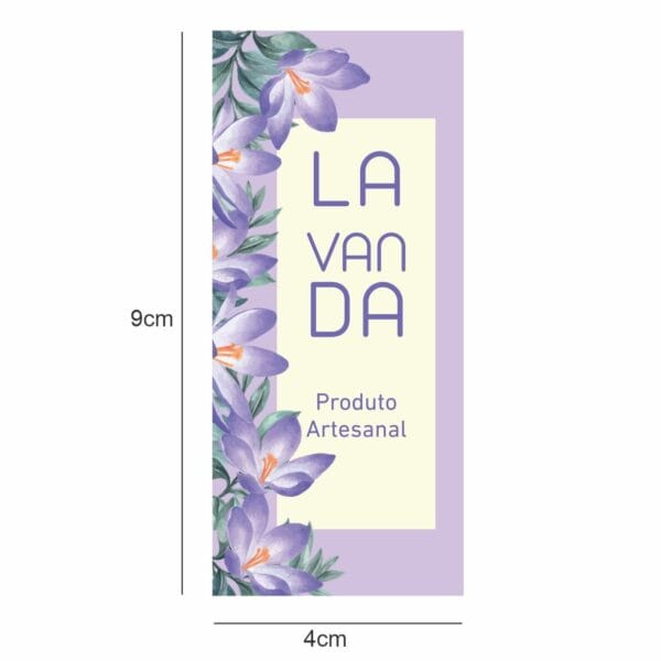 Vinil Coleção Lavanda 4x9cm - Produto Artesanal - 10 unid