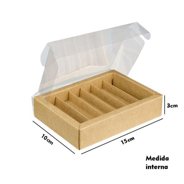 Caixa fundo Moldura COD: 037K/3 - 3,5x15x10cm com divisória para 6 frasquinhos