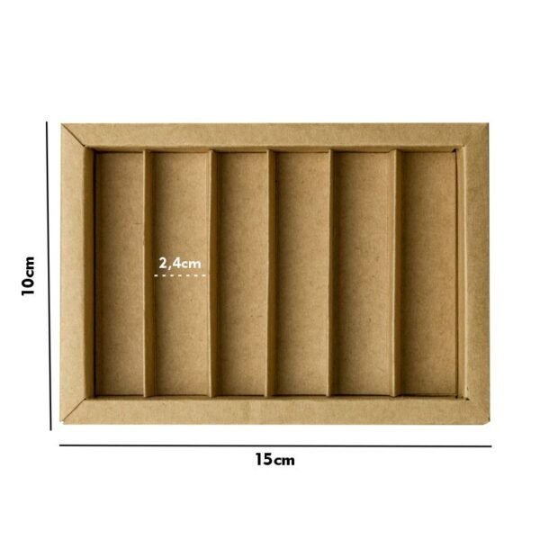 Caixa fundo Moldura COD: 037K/3 - 3,5x15x10cm com divisória para 6 frasquinhos - Image 7