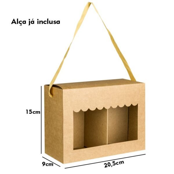Caixa Kit - Maleta Cod: 046K/2 - 15x20,5x8,5cm com divisória central - Image 2