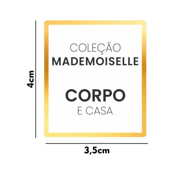 Vinil Metalic Ouro - MADEMOISELLE PP - 3,5x4cm - 10 unid