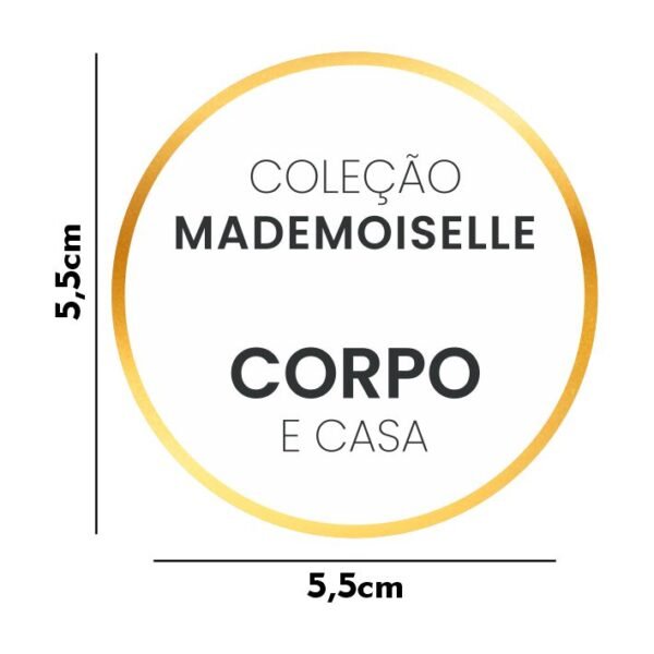 Vinil Metalic Ouro - MADEMOISELLE PP - 5,5cm diâmetro - 10 unid