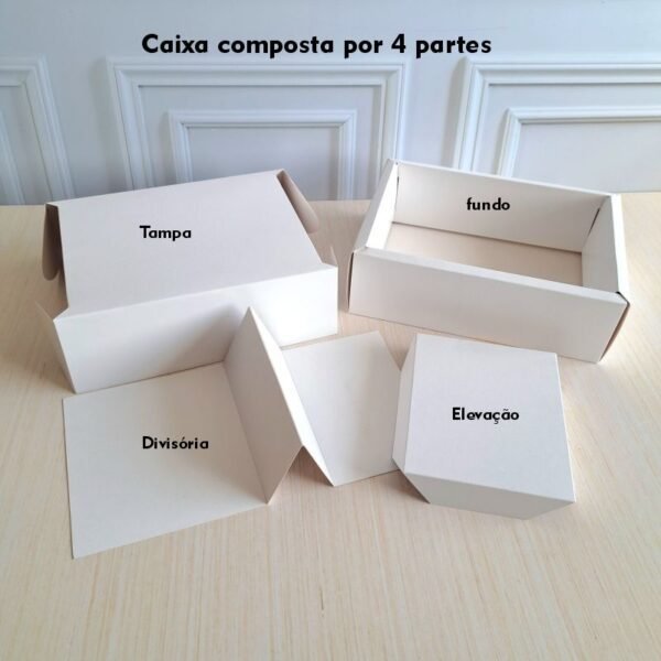 Caixa fundo Moldura COD: 043M/3 - 7x14x20cm com divisória - Imagem 4