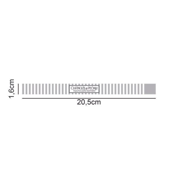 Cinta – Chá Inglês e Peônia PP – Espuma para Banheira 20,5x1,6cm – 9 unid