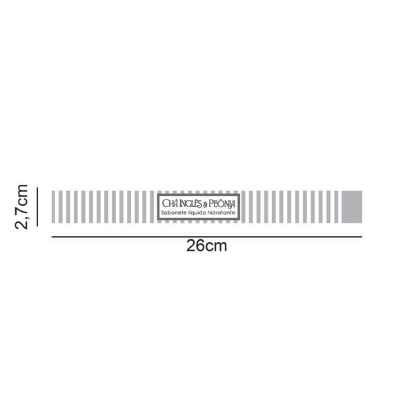 Cinta – Chá Inglês e Peônia PP – Sab. Líquido Hidratante 26x2,7cm – 6 unid