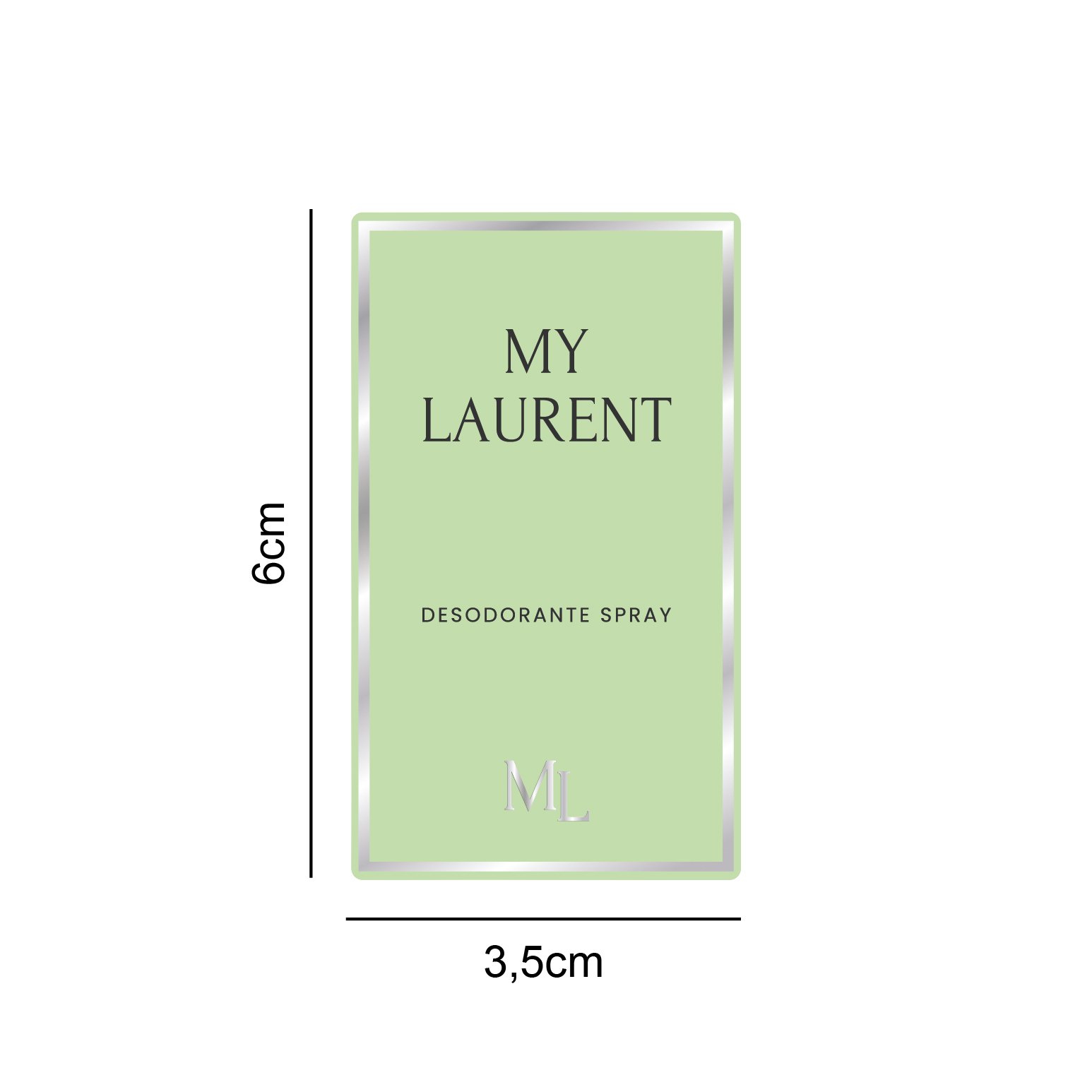 Vinil Metalic - My Laurent - Shampoo 3 em 10 - 3,5x7cm - 10 unid