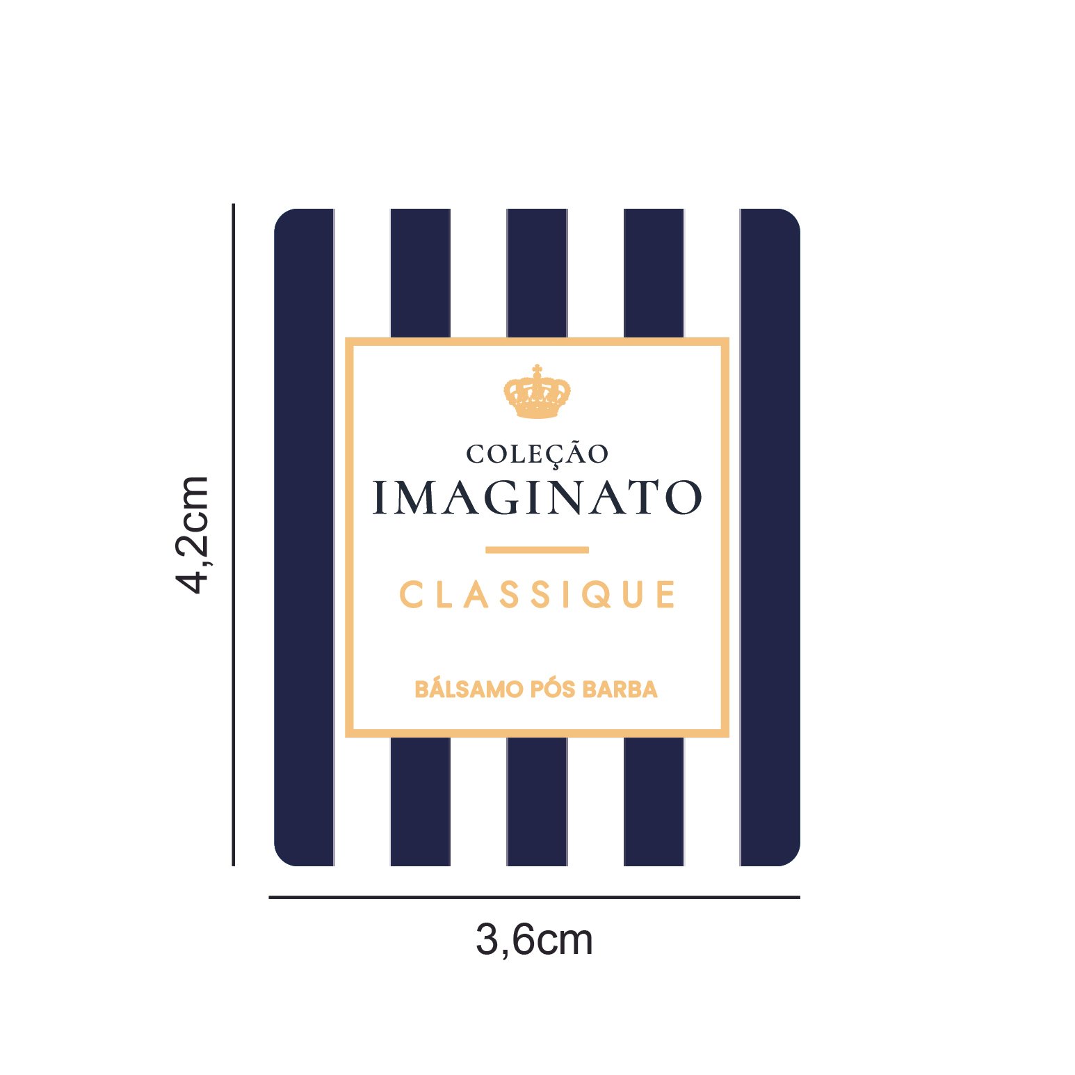 Vinil Metalic - Imaginato - Bálsamo Pós Barba - 3,6x4,2cm - 10 unid