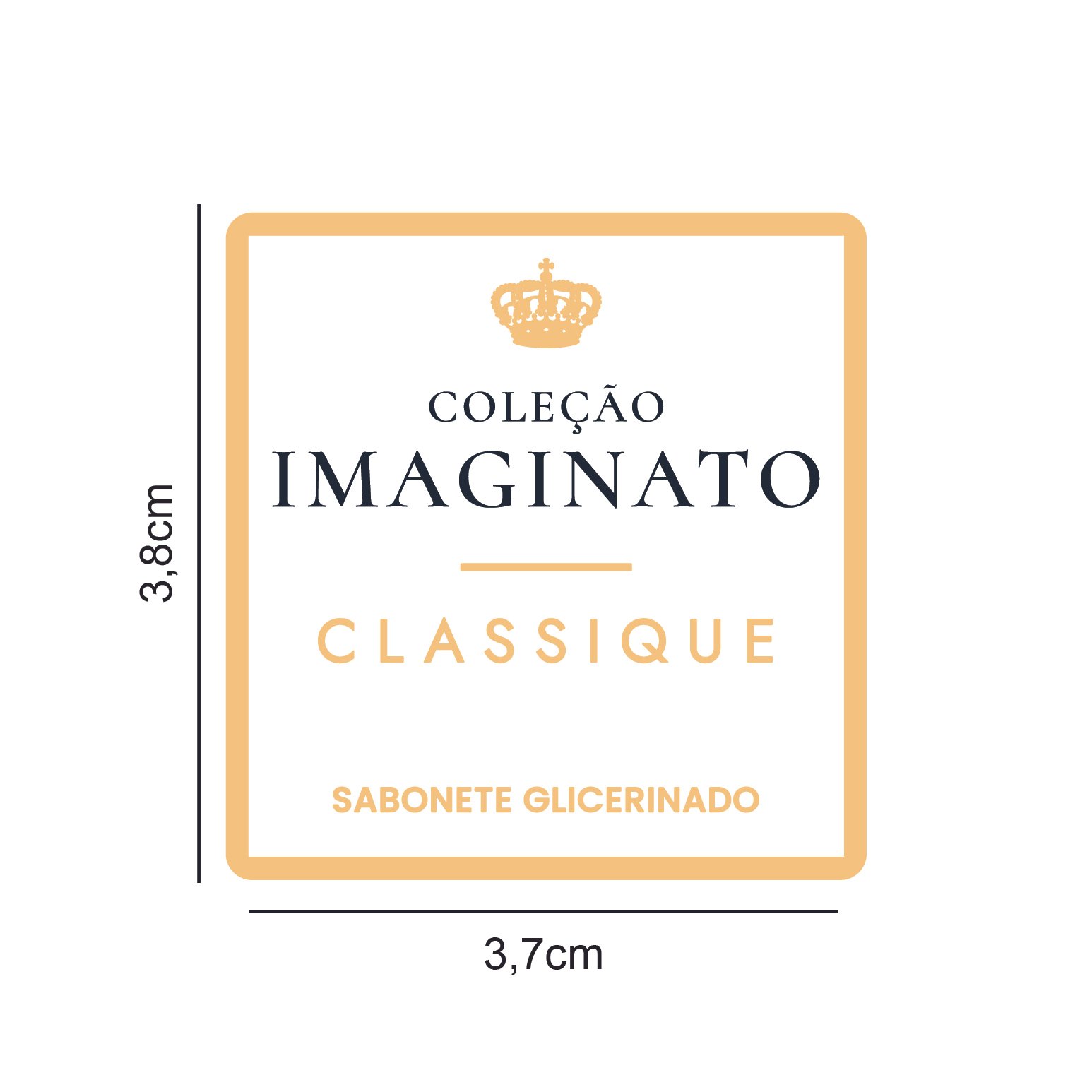 Vinil Metalic - Imaginato - Sabonete Glicerinado - 3,7x3,8cm - 10 unid