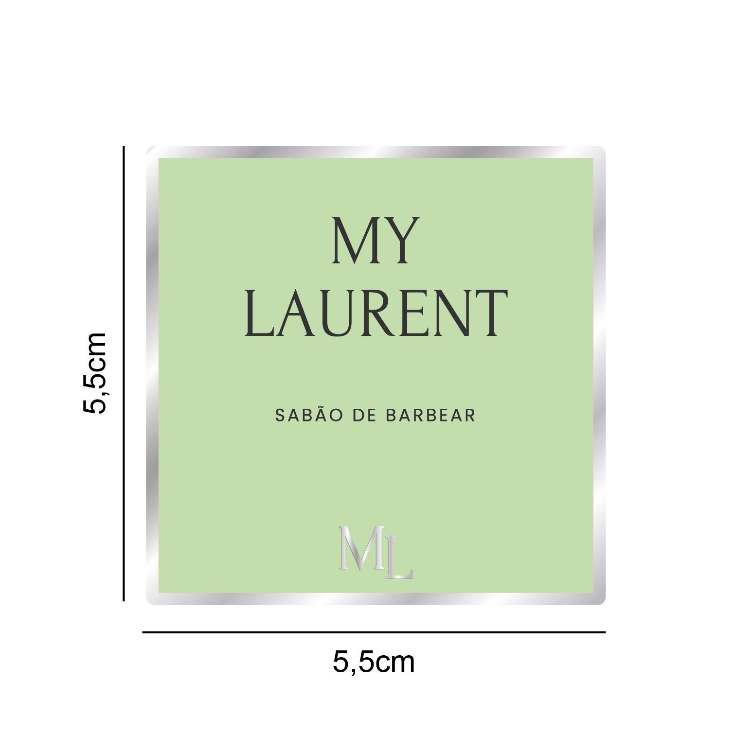 Vinil Metalic - My Laurent - Sabão de Barbear 5,5x5,5cm - 10 unid